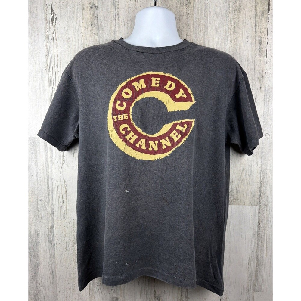 Thrashed Vintage The Comedy Central Channel Single Stitch T-Shirt Large (22x27)